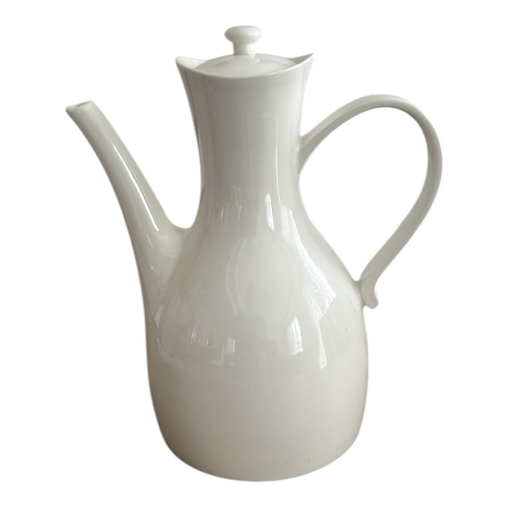 HALL Vintage Mid Century Modern Pottery Tall Ernest Sohn Farmhouse Coffee Teapot